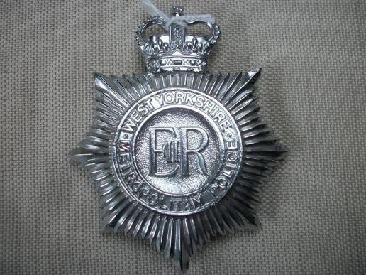 POST 1952 WEST YORKSHIRE POLICE HELMET PLATE