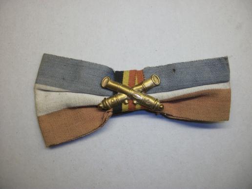 WW1 FRENCH / BELGIAN ARTILLERY RIBBON BADGE