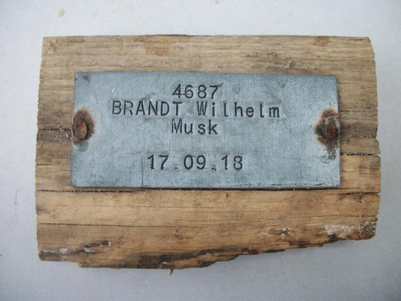 WW1 GERMAN GRAVE MARKER PLAQUE
