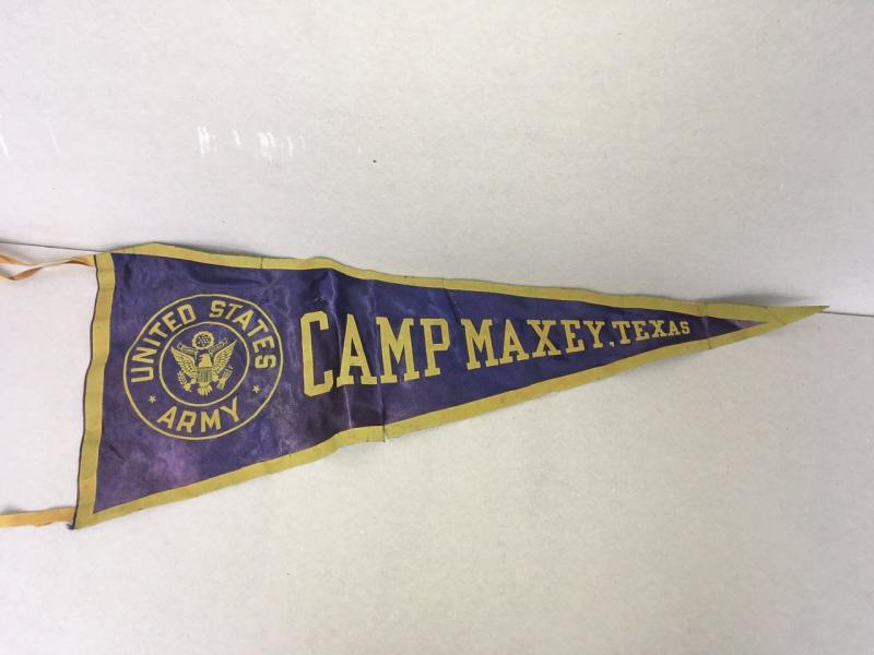 WW2 US ARMY CAMP MAXEY TEXAS PENNANT