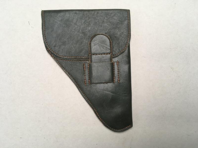 SMALL GREEN LEATHER AUTO PISTOL HOLSTER