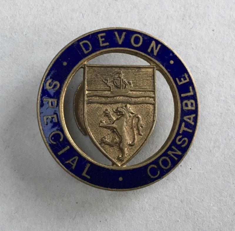 DEVON SPECIAL CONSTABULARY GILT & ENAMEL BADGE