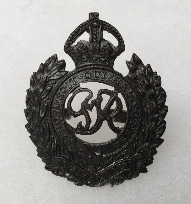 GEORGE VI RE OFFICERS BRONZE CAP BADGE