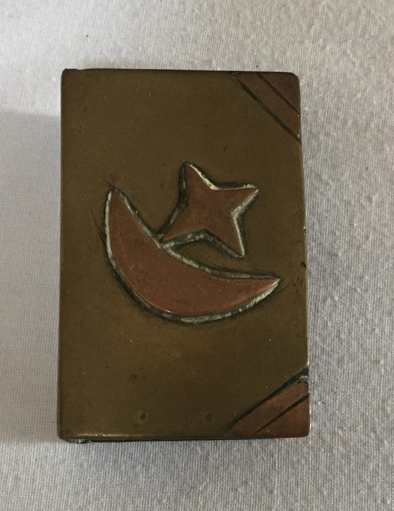WWI TRENCH ART MATCHBOX COVER