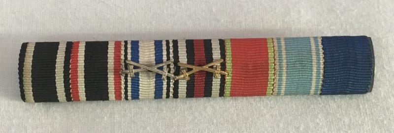 7 PLACE WWI- WW2 GERMAN RIBBON BAR