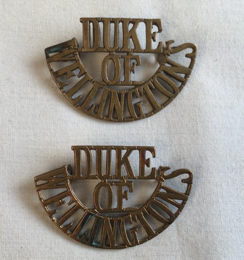 PAIR -DUKE OF WELLINGTONS SHOULDER TITLES