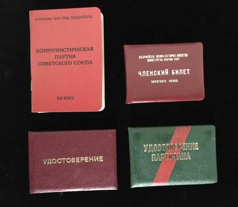 SOVIET OFFICERS DOC LOT - WW2 PARTISAN