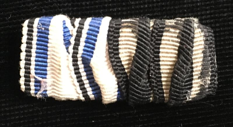 2 PLACE WW1 GERMAN RIBBON BAR