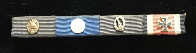 4 PLACE WW2 GERMAN RIBBON BAR (1957 PATT)