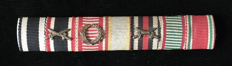 7 PLACE WW1 - WW2 AUSTRO GERMAN RIBBON BAR