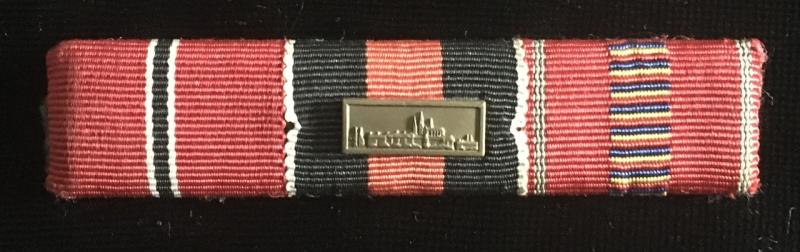 WW2 3 PLACE GERMAN MEDAL RIBBON BAR
