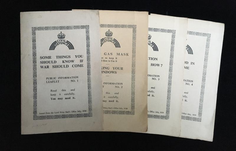 WW2 CIVIL DEFENCE INFORMATION LEAFLETS 1 - 4
