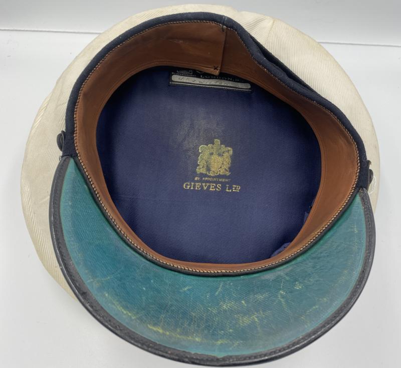 NAMED WW2 ROYAL NAVAL OFFICERS CAP