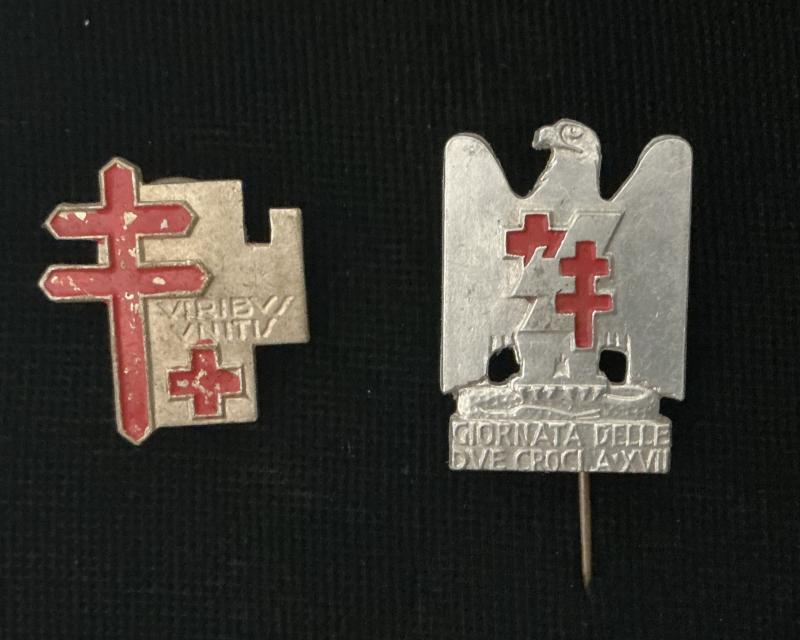 2 X ITALIAN FASCIST FUND RASING BADGES