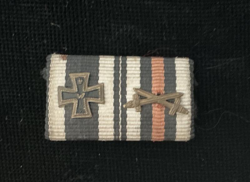 WWI IRON CROSS & HONOUR CROSS RIBBON BAR (3)