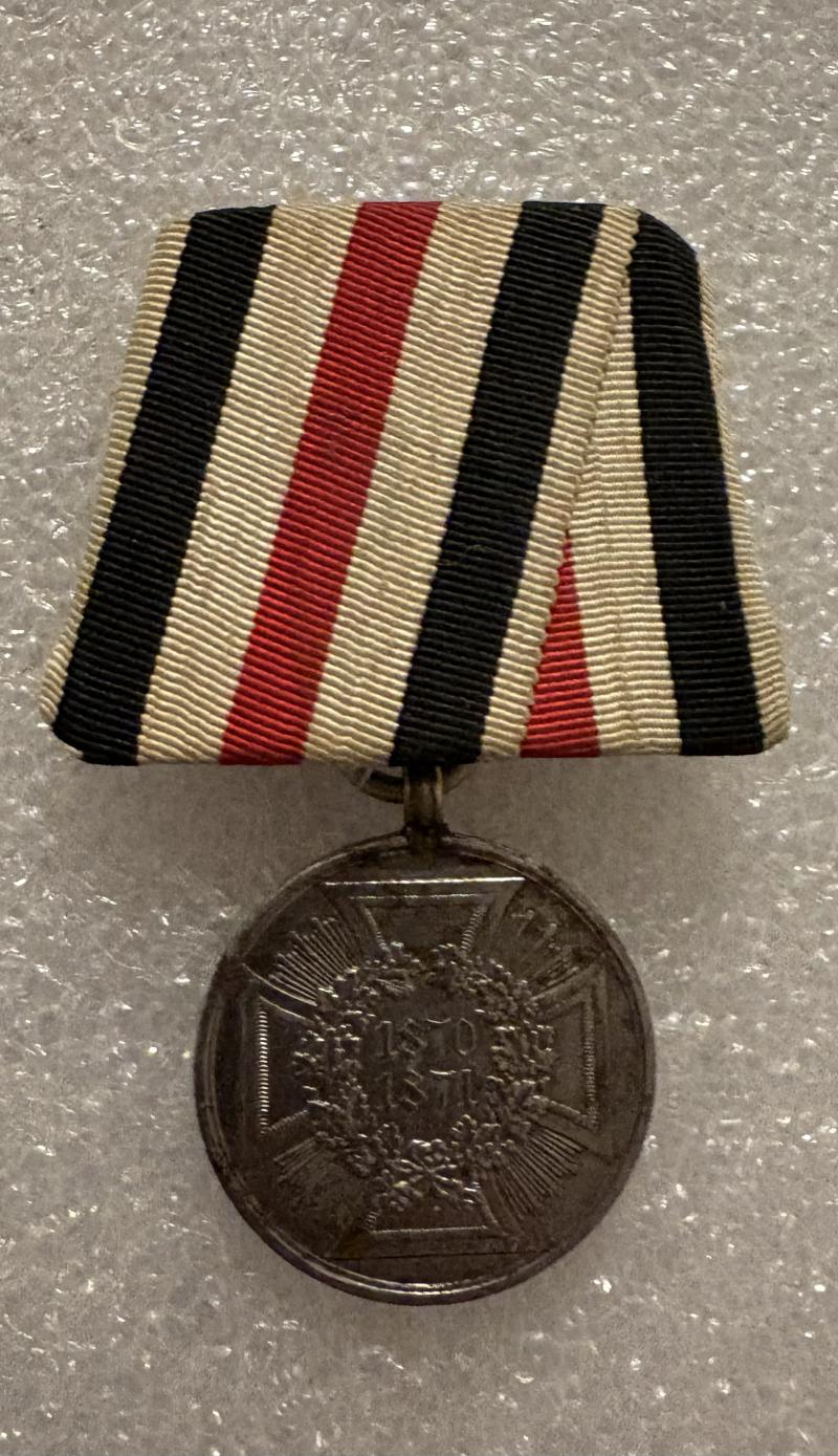 MOUNTED NON COMBATANT FRANCO PRUSSIAN WAR MEDAL