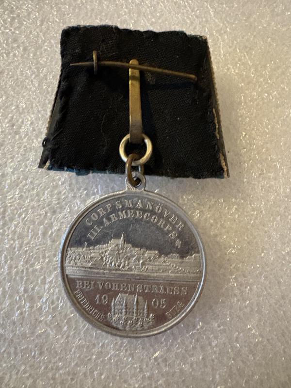 MOUNTED BAVARIAN 1905 3 ARMEE CORPS MEDAL