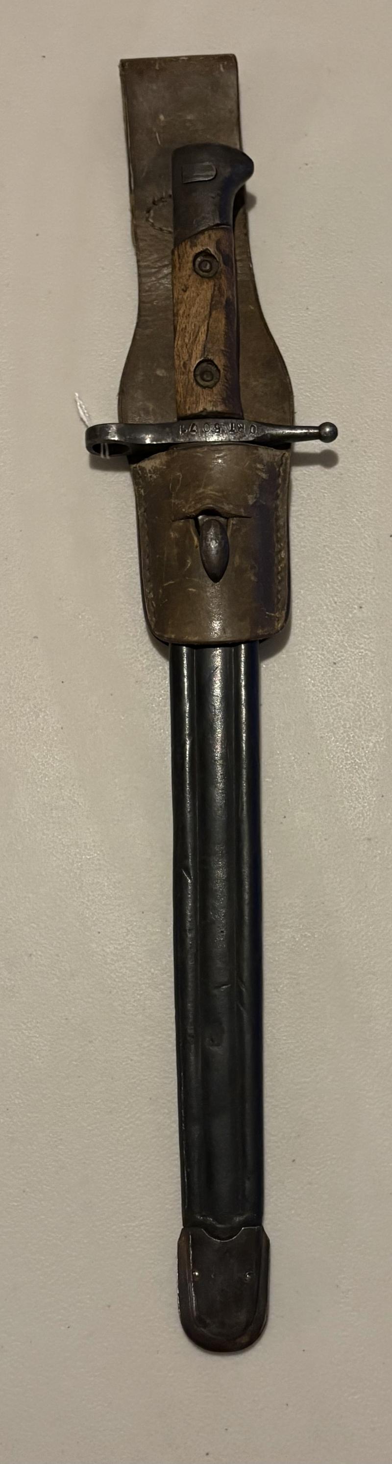 ITALIAN 1891 PATTERN BAYONET,SCABBARD & FROG