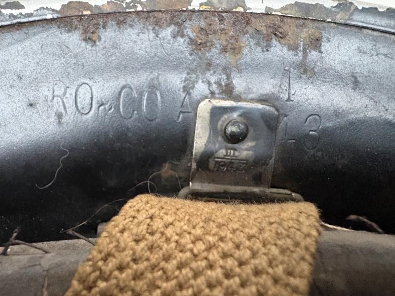 WW2 BRITISH GPO STENCILLED HELMET