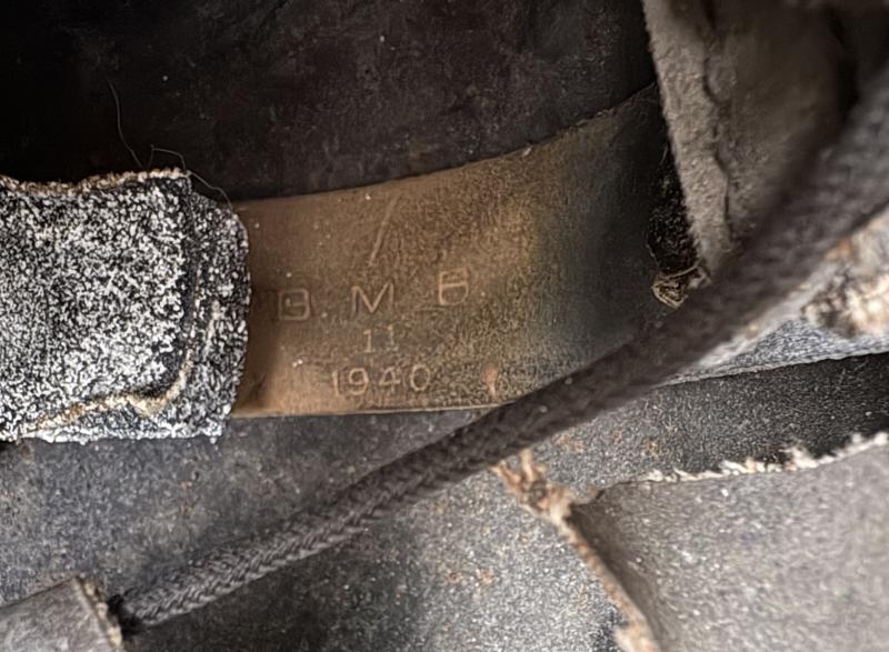 WW2 BRITISH GPO STENCILLED HELMET