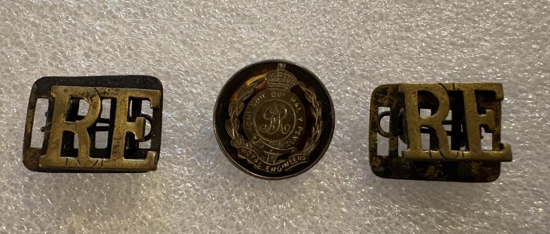 WWI RE SILVER / TORTOISE SHELL BROOCH & S TITLES