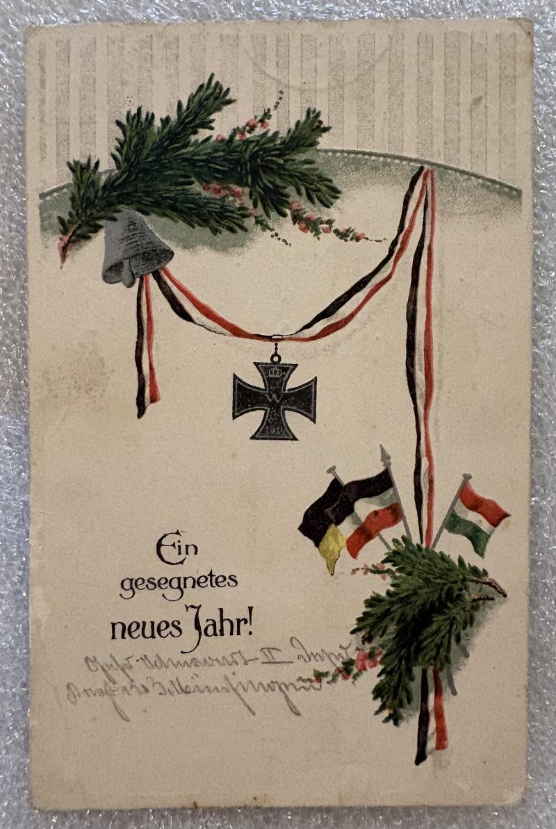 PATRIOTIC WWI GERMAN IRON CROSS POSTCARD (2)
