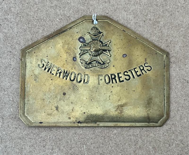 UN-NAMED SHERWOOD FORESTERS BED / DUTY PLATE