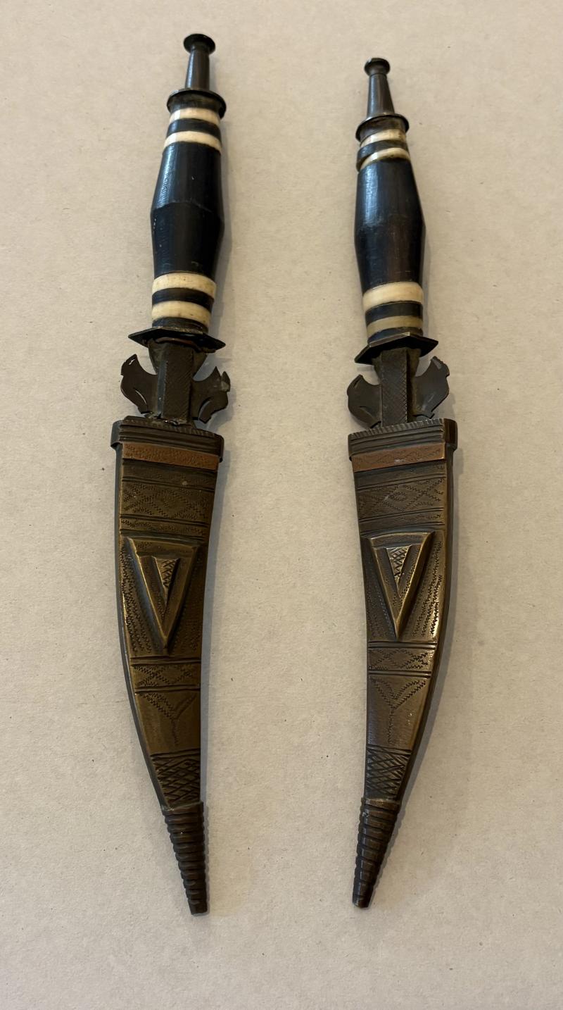 MATCHED PAIR OF AFRICAN DAGGERS (SENEGALESE )