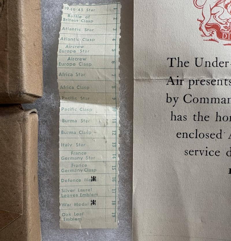 BOXED WW2 RAF OFFICERS MEDAL PAIR