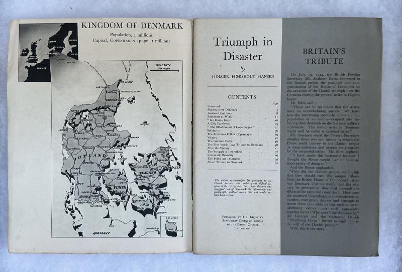 WW2 HMSO, TRIUMPH IN DISASTER (Denmarks fight against Germany)